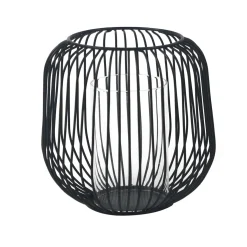 Nimara Aja sort metal lanterne 17 cm* Lysestager