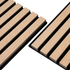 Nimara Akustikpanel i egetræsfiner 2600x520x18 mm* Akustikpaneler I Sort|Akustikpaneler I Røget Eg