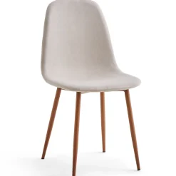 Nimara Anna spisebordsstol - beige tekstil med egelook* Spisebordsstole