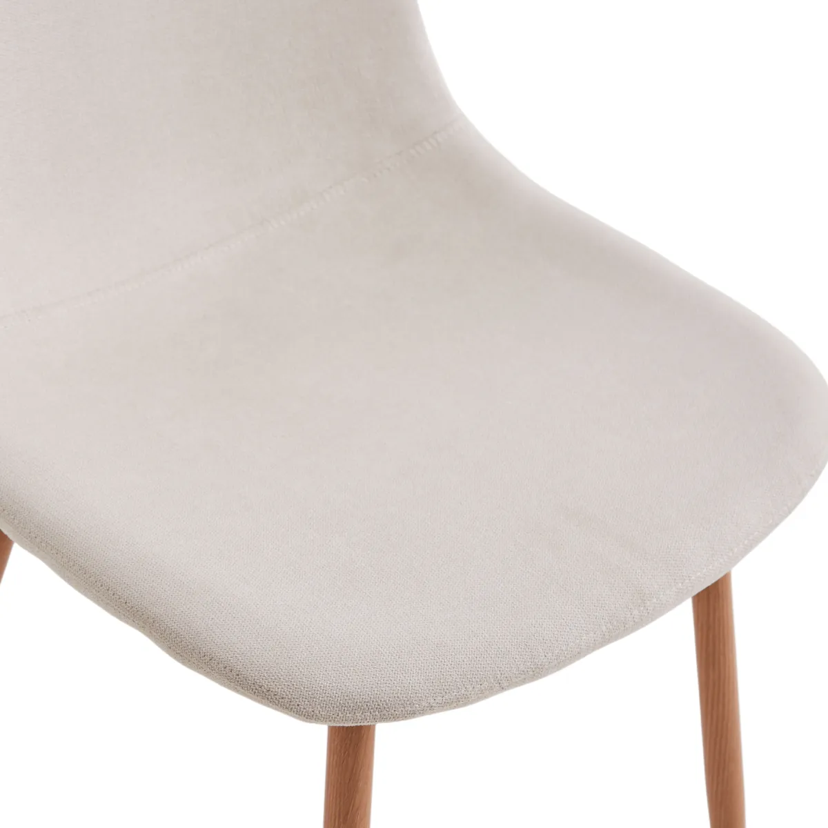 Nimara Anna spisebordsstol - beige tekstil med egelook* Spisebordsstole