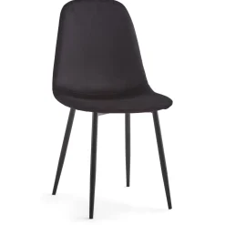 Nimara Anna spisebordsstol - polstret sort velour* Spisebordsstole
