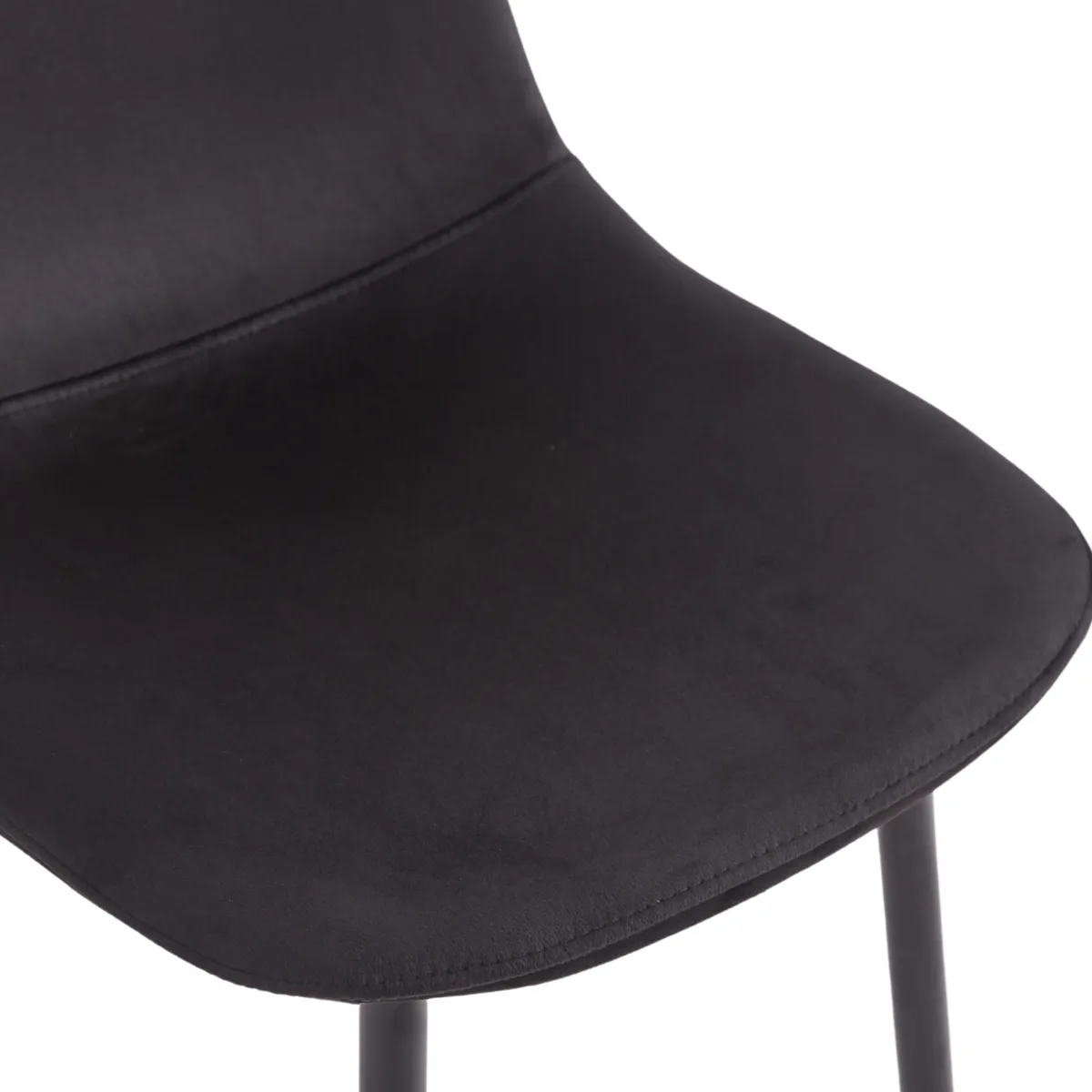 Nimara Anna spisebordsstol - polstret sort velour* Spisebordsstole