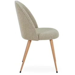 Nimara Annika spisebordsstol - Beige boucle stof med ben i egetræslook* Spisebordsstole