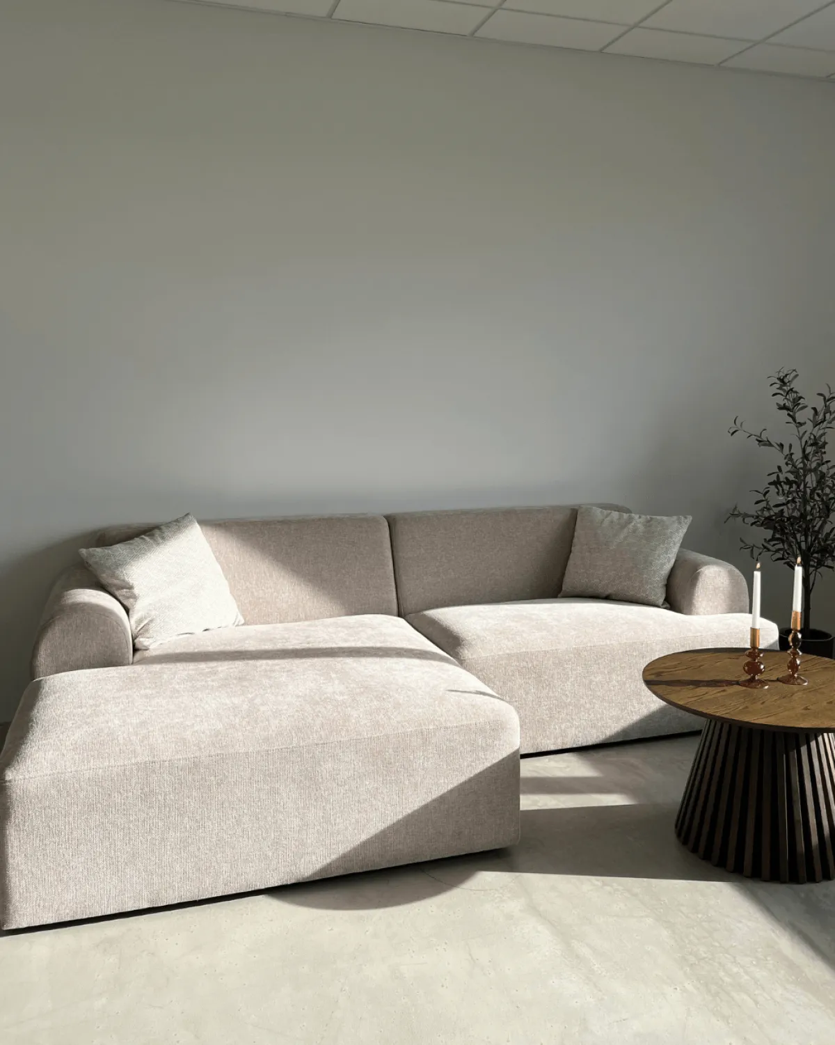 Nimara Arianna chaiselong sofa cream - Højrevendt* Sofaer