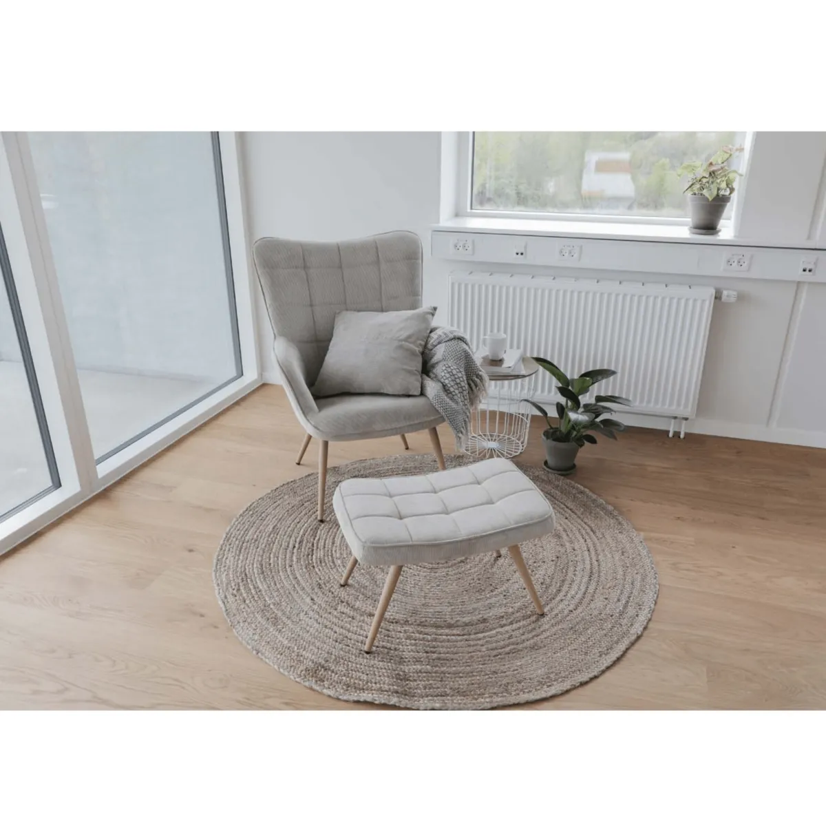 Nimara Arthur rundt tæppe - Jute Ø150 cm* Jute Tæpper