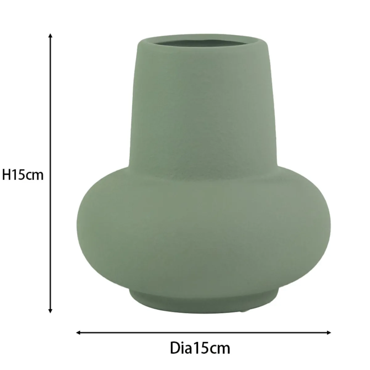 Nimara Birka keramik vase støvet grøn 15 cm* Vaser