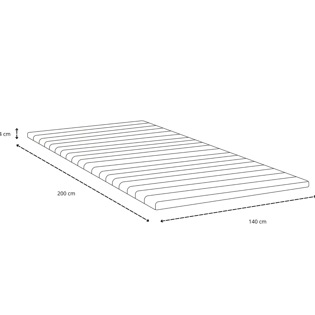 Nimara Boxmadras seng i beige 140x200 cm med 4 cm topmadras i PU-skum ekskl. ben* Boxmadrasser|Alle Senge