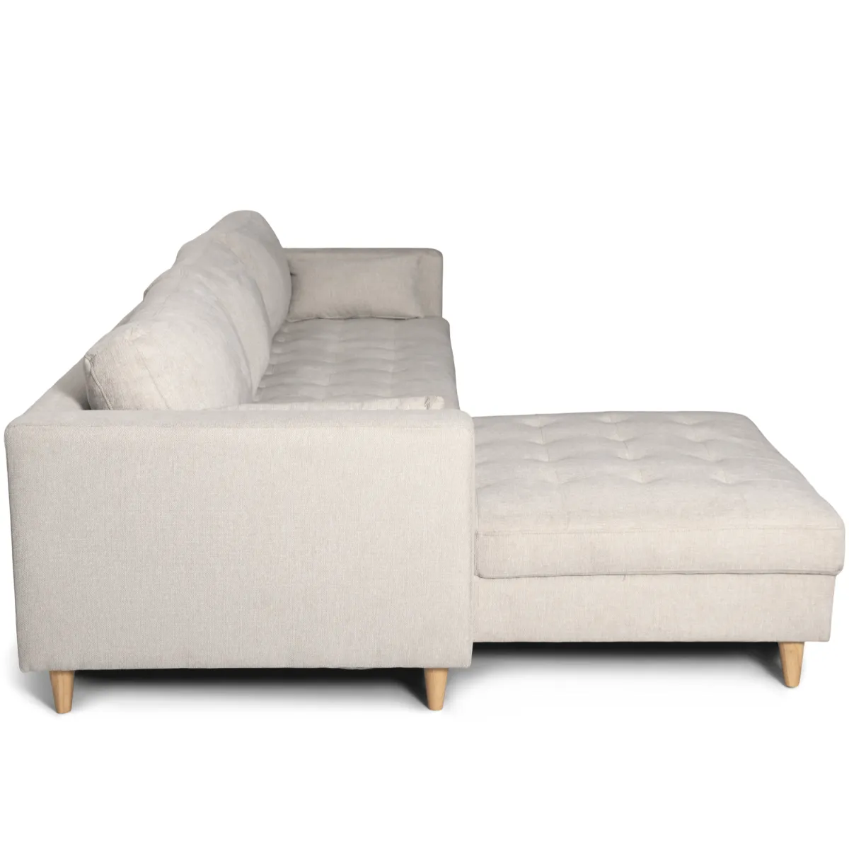 Nimara Brandy - Højrevendt og venstrevendt vendbar chaiselong sofa beige - L: 290 x D: 96 x H: 80 cm* Sofaer