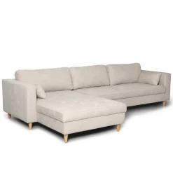 Nimara Brandy - Højrevendt og venstrevendt vendbar chaiselong sofa beige - L: 290 x D: 96 x H: 80 cm* Sofaer
