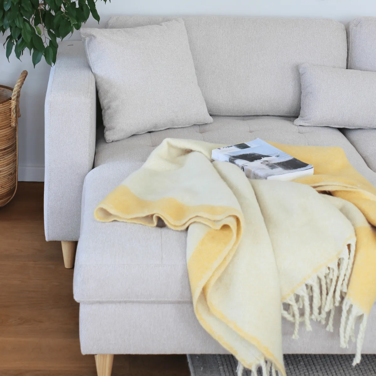 Nimara Brandy - Højrevendt og venstrevendt vendbar chaiselong sofa beige - L: 290 x D: 96 x H: 80 cm* Sofaer
