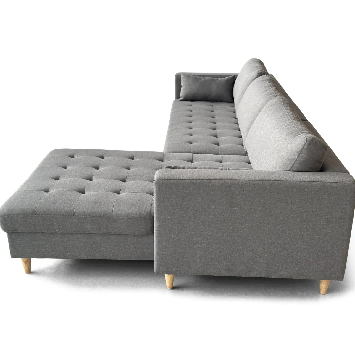 Nimara Brandy - Højrevendt og venstrevendt vendbar chaiselong sofa grå - L: 290 x D: 96 x H: 80 cm* Sofaer