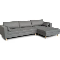 Nimara Brandy - Højrevendt og venstrevendt vendbar chaiselong sofa grå - L: 290 x D: 96 x H: 80 cm* Sofaer