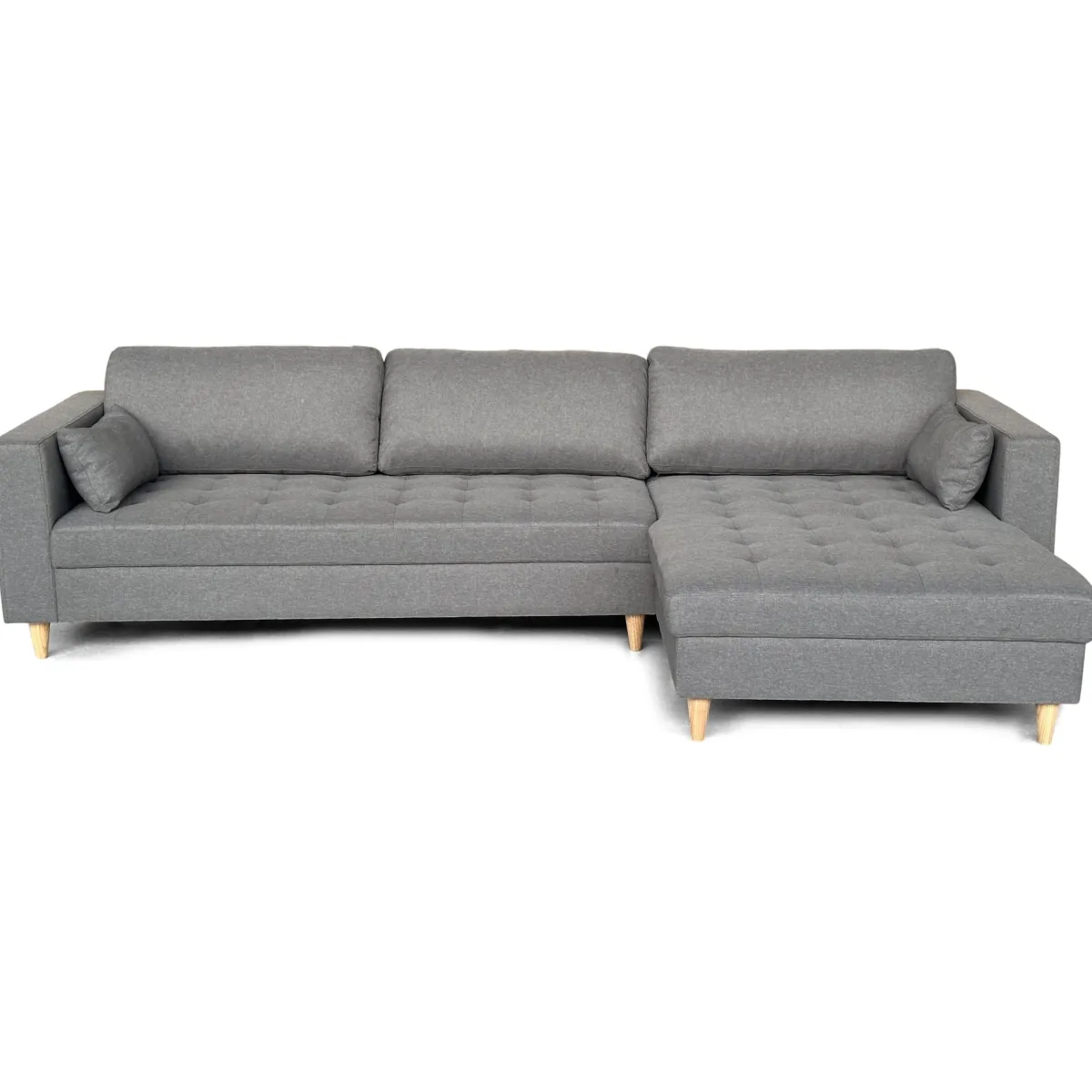 Nimara Brandy - Højrevendt og venstrevendt vendbar chaiselong sofa grå - L: 290 x D: 96 x H: 80 cm* Sofaer