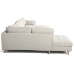 Nimara Brandy - højrevendt u-sofa i beige med chaiselong - L: 366 x D: 211 x H: 80 cm* Sofaer