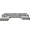 Nimara Brandy - højrevendt u-sofa i grå med chaiselong - L: 366 x D: 211 x H: 80 cm* Sofaer