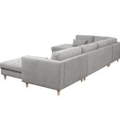 Nimara Brandy - højrevendt u-sofa i grå med chaiselong - L: 366 x D: 211 x H: 80 cm* Sofaer