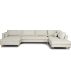 Nimara Brandy - venstrevendt u-sofa i beige med chaiselong - L: 366 x D: 211 x H: 80 cm* Sofaer