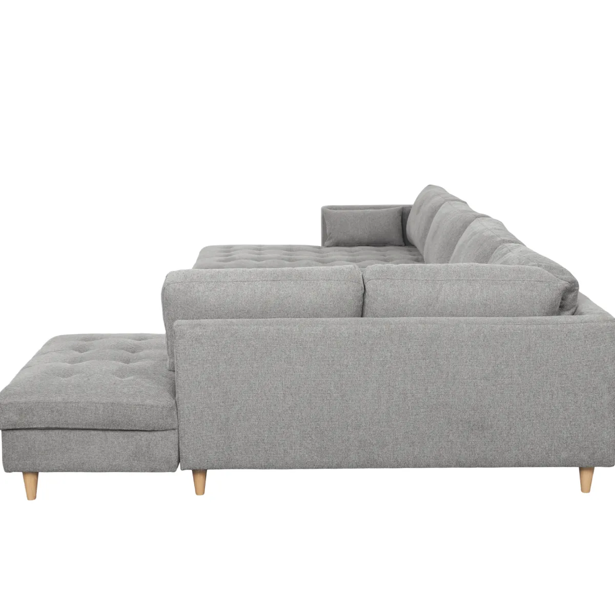 Nimara Brandy - venstrevendt u-sofa i grå med chaiselong - L: 366 x D: 211 x H: 80 cm* Sofaer
