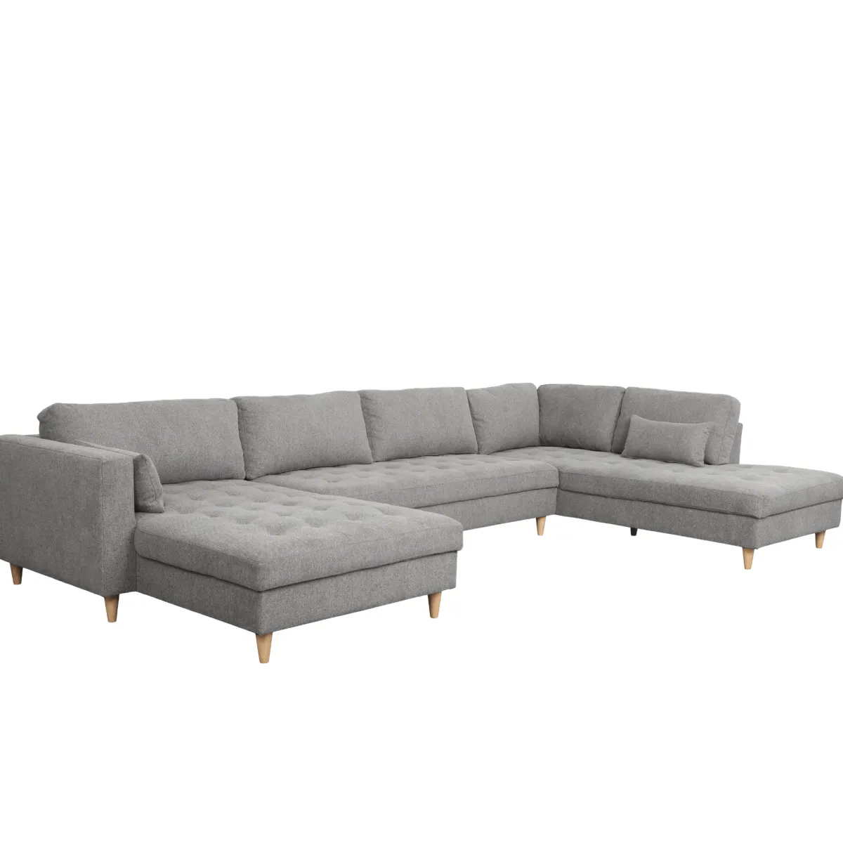 Nimara Brandy - venstrevendt u-sofa i grå med chaiselong - L: 366 x D: 211 x H: 80 cm* Sofaer