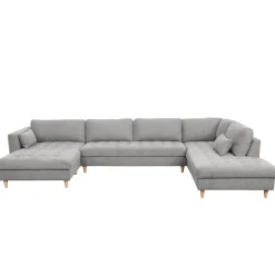 Nimara Brandy - venstrevendt u-sofa i grå med chaiselong - L: 366 x D: 211 x H: 80 cm* Sofaer