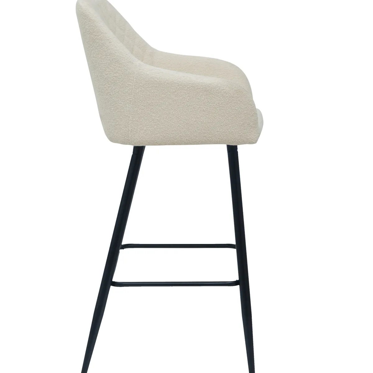 Nimara Carlo barstol - hvidt boucle med armlæn 65 cm* Barstole