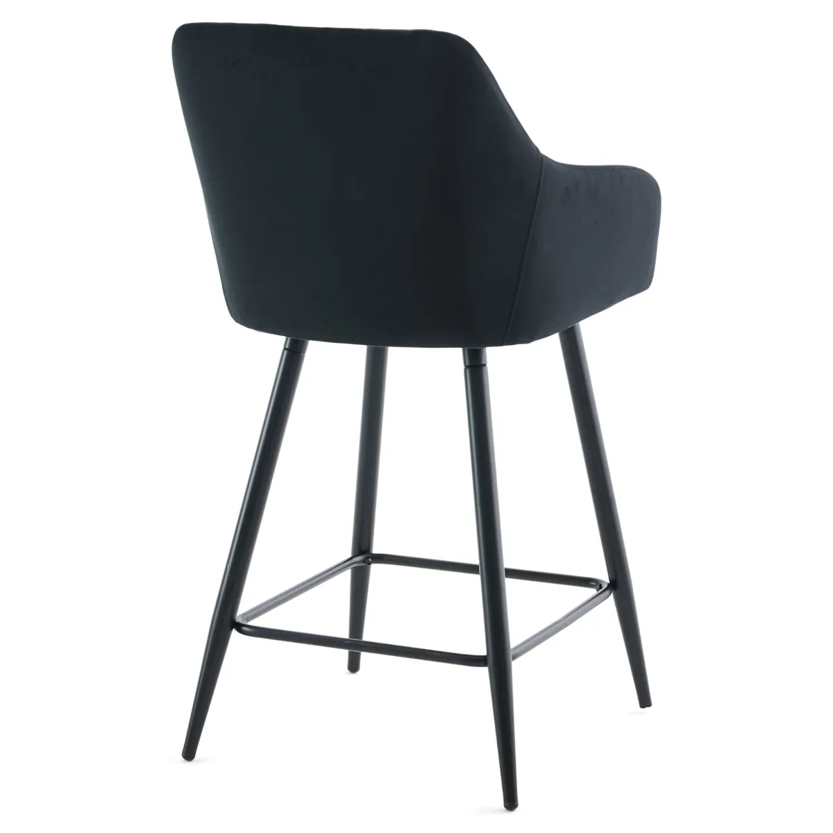 Nimara Carlo - barstol sort velour med armlæn 65 cm* Barstole