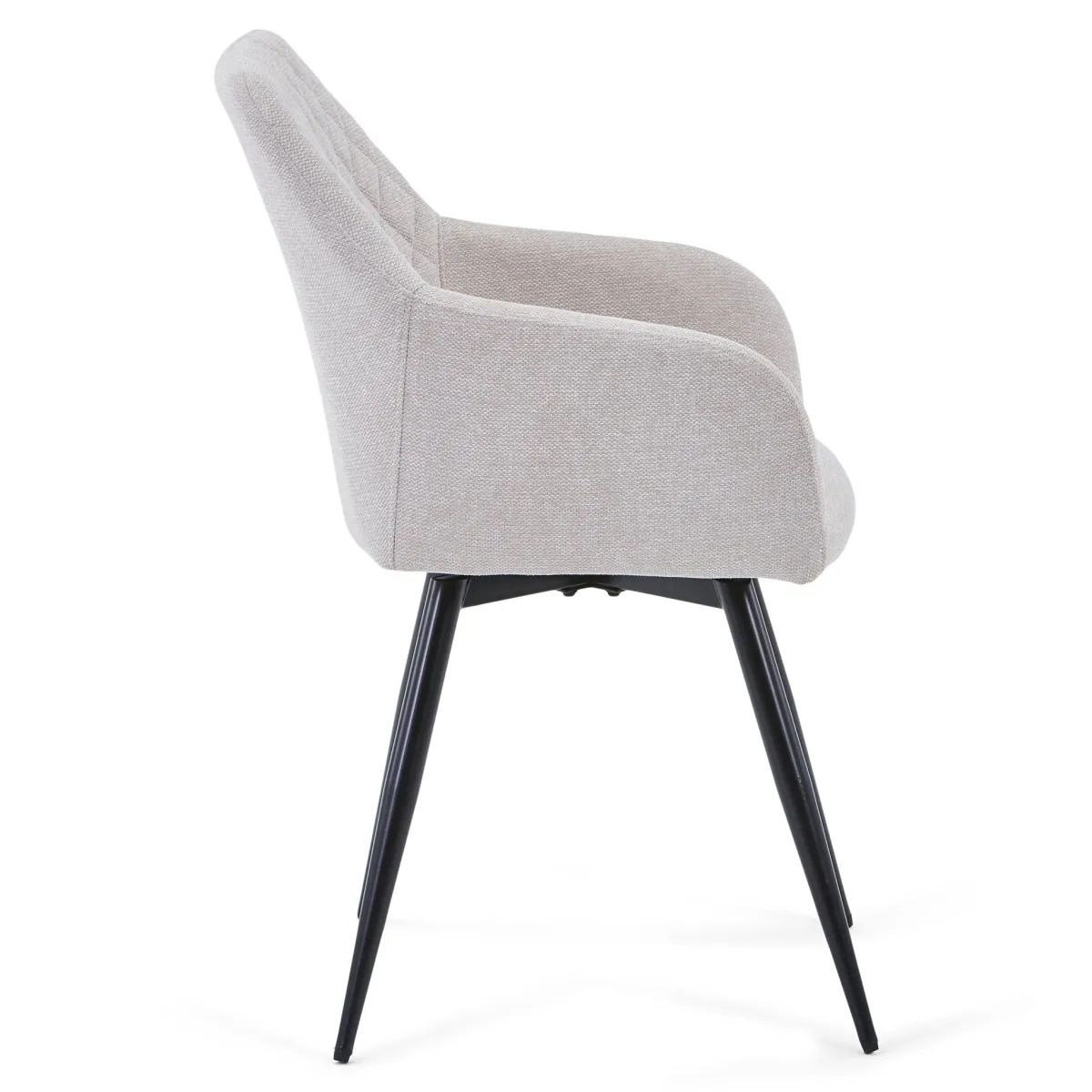 Nimara Carlo spisebordsstol - Beige polstret med drejefunktion 360 grader* Spisebordsstole|Skrivebordsstole