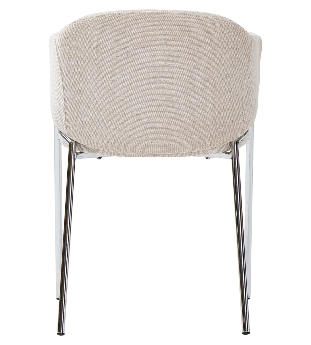 Nimara Carolina spisebordsstol i beige tekstil med chrome ben* Spisebordsstole