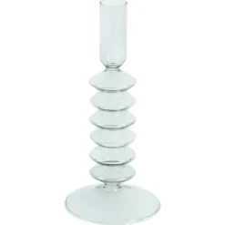 Nimara Chili lysestage glas grå 21 cm* Lysestager
