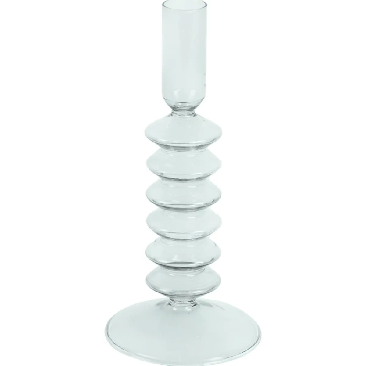 Nimara Chili lysestage glas grå 21 cm* Lysestager