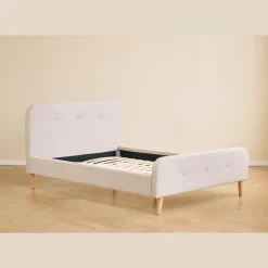 Nimara Christian sengeramme i beige 140x200 cm ekskl. sengelameller og madrasser* Sengerammer|Alle Senge