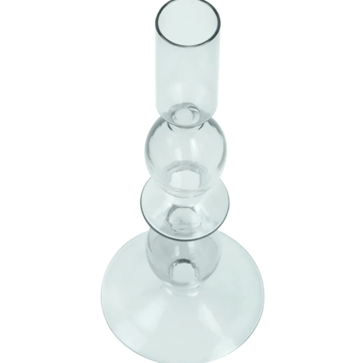 Nimara Cora glas lysestage grå 20 cm* Lysestager