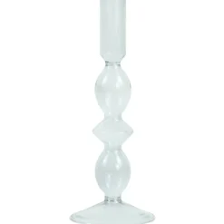 Nimara Cora glas lysestage grå 20 cm* Lysestager