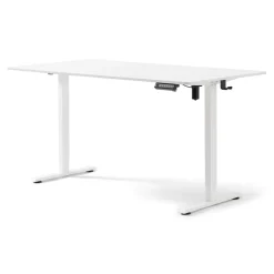 Nimara Damian hæve- og sænkebord skrivebord 160x80 cm i hvid* Skriveborde