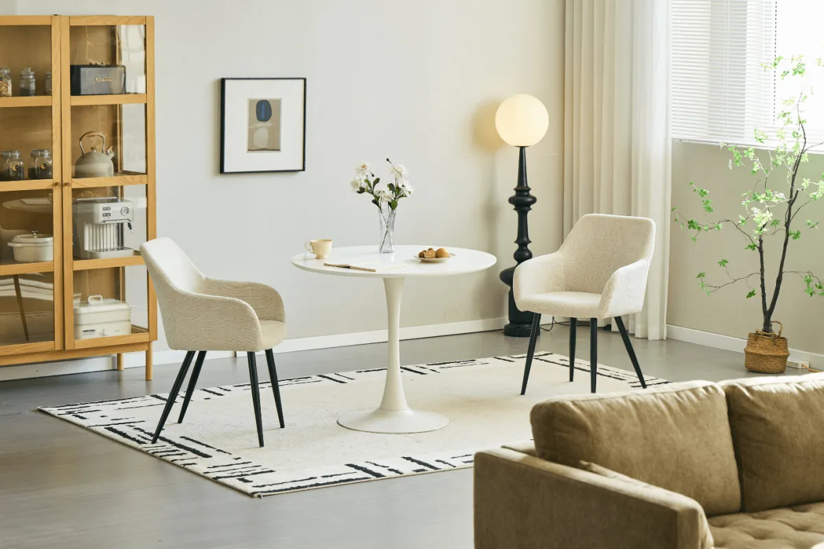Nimara Diego spisebord hvid Ø90 cm* Spiseborde