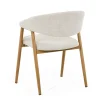 Nimara Ebba spisebordsstol - Beige tekstil med ben i egelook* Spisebordsstole