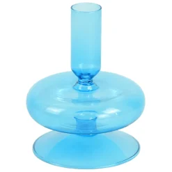 Nimara Elly glas lysestage blå 12 cm* Lysestager