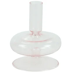 Nimara Elly glas lysestage lyserød 12 cm* Lysestager