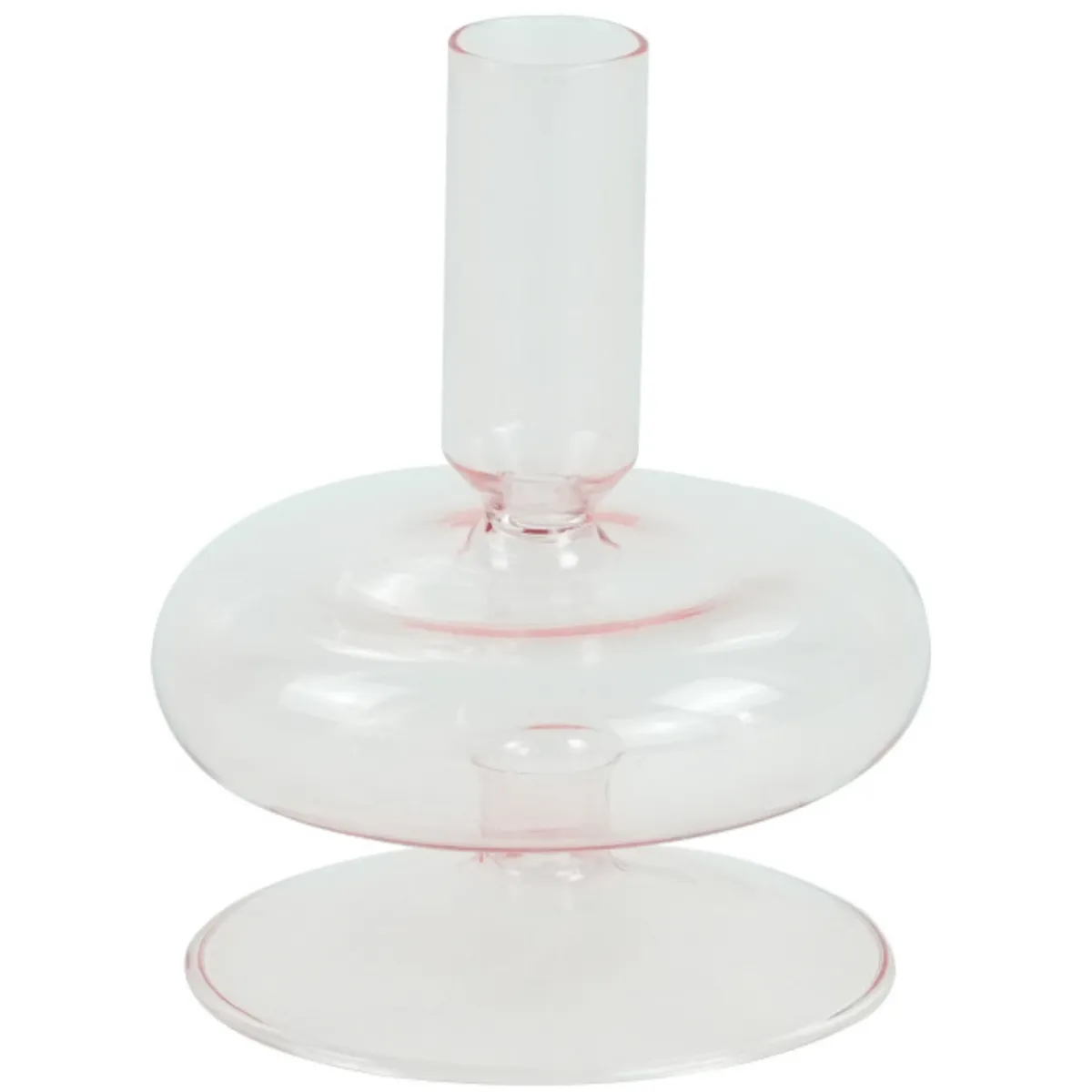 Nimara Elly glas lysestage lyserød 12 cm* Lysestager