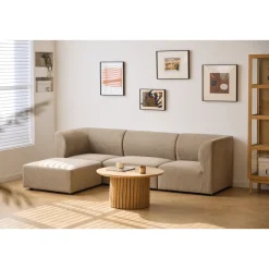 Nimara Emilia modulsofa i sand 4 moduler med højre- og venstrevendt chaiselong L: 328 X D: 158 X H: 72 cm* Sofaer
