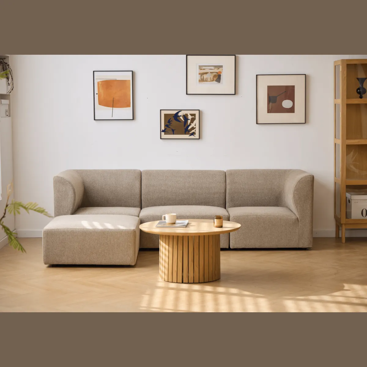 Nimara Emilia puf i sand L: 79 X D: 79 X H: 39 cm* Sofaer|Sofaer