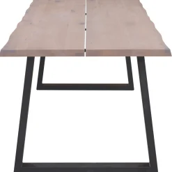 Nimara Esther plankebord - 200x95 cm - i hvidolieret eg med firkantet ben - (Forberedt til tillægsplader)* Spiseborde