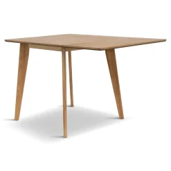 Nimara Ezra - Eg klap ud spisebord med tillægsplader i lakeret egefiner - 80/120 x 80 cm* Spiseborde