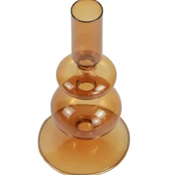Nimara Fendi glas lysestage amber 15 cm* Lysestager