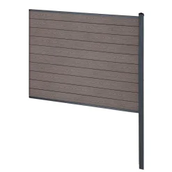 Nimara Finley komposithegn afslutningsmodul - H: 150 x L: 185 cm - Brun* Komposithegn - H: 150 X L: 185 Cm|Komposithegn - Brun