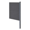 Nimara Finley komposithegn afslutningsmodul - H: 180 x L: 95 cm - Antracitgrå/sort* Komposithegn - Antracitgrå/Sort|Komposithegn - H: 180 X L: 95 Cm