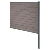 Nimara Finley komposithegn afslutningsmodul - H: 180 x L: 185 cm - Brun* Komposithegn - H: 180 X L: 185 Cm|Komposithegn - Brun