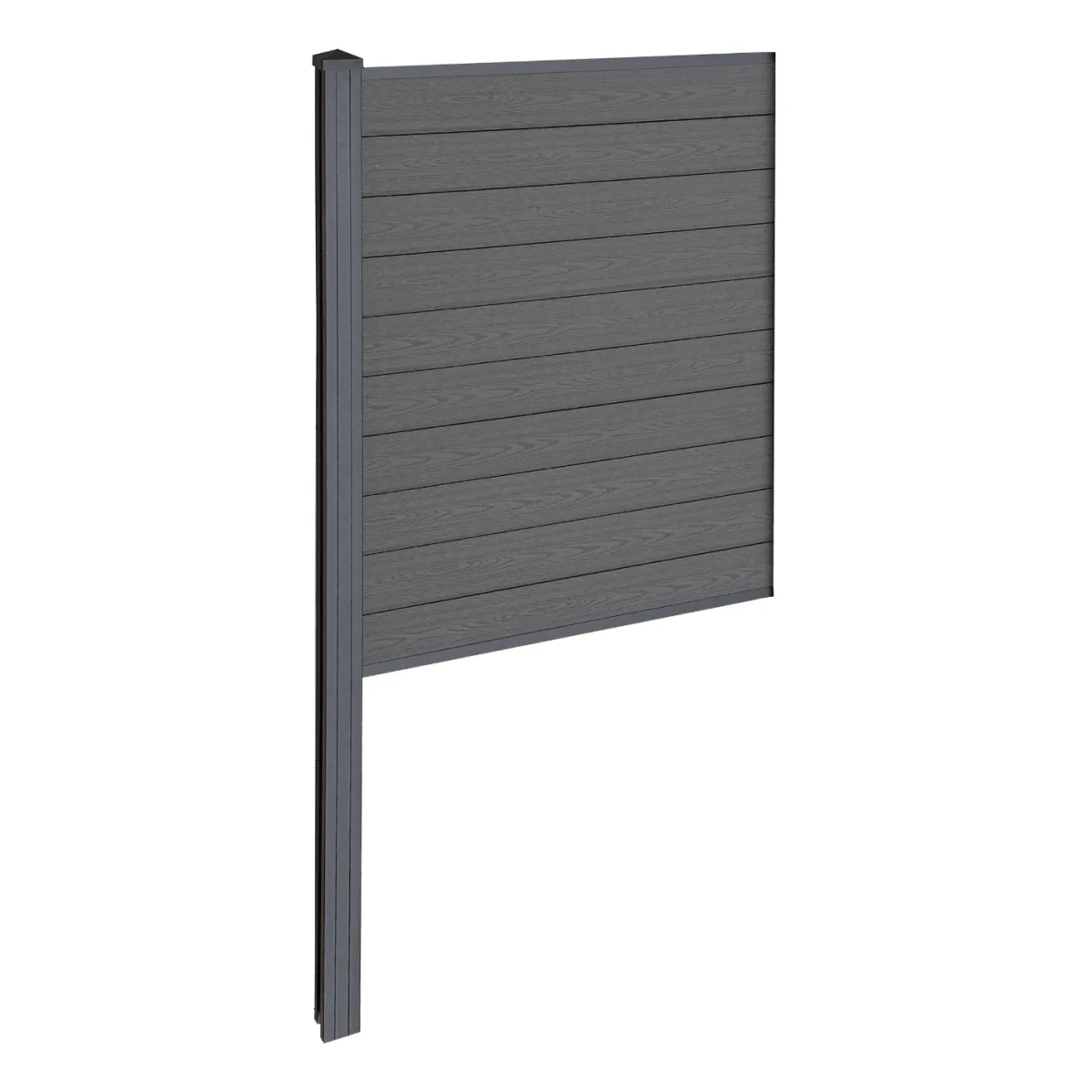 Nimara Finley komposithegn midtermodul - H: 150 x L: 95 cm - Antracitgrå/sort* Komposithegn - Antracitgrå/Sort|Alle Komposithegn