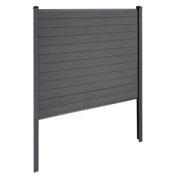 Nimara Finley komposithegn startmodul - H: 180 x L: 185 cm - Antracitgrå/sort* Komposithegn - Antracitgrå/Sort|Komposithegn - H: 180 X L: 185 Cm