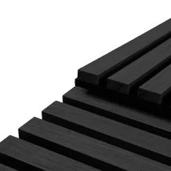 Nimara Fleksibel akustikpanel i sort egetræsfiner 1200x520x18 mm* Akustikpaneler I Sort|Akustikpaneler I Røget Eg